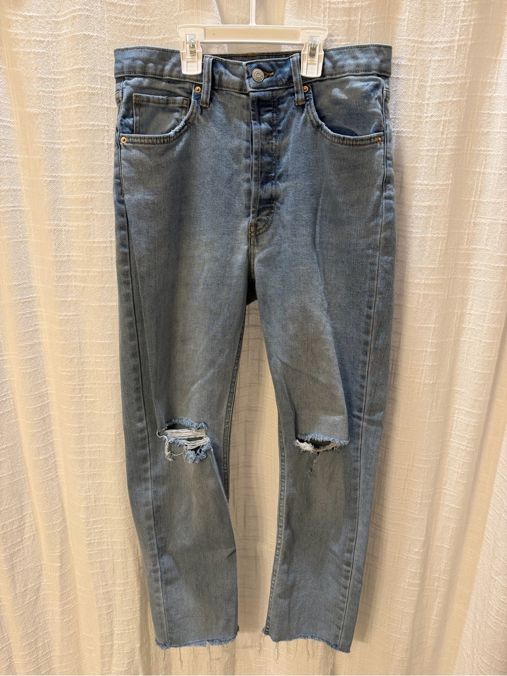 wild fable Straight Leg Distressed Blue Jeans
